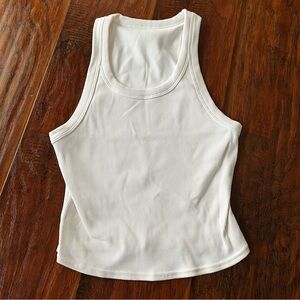 Alo Yoga Goddess Ribbed Go To Tank, Ivory